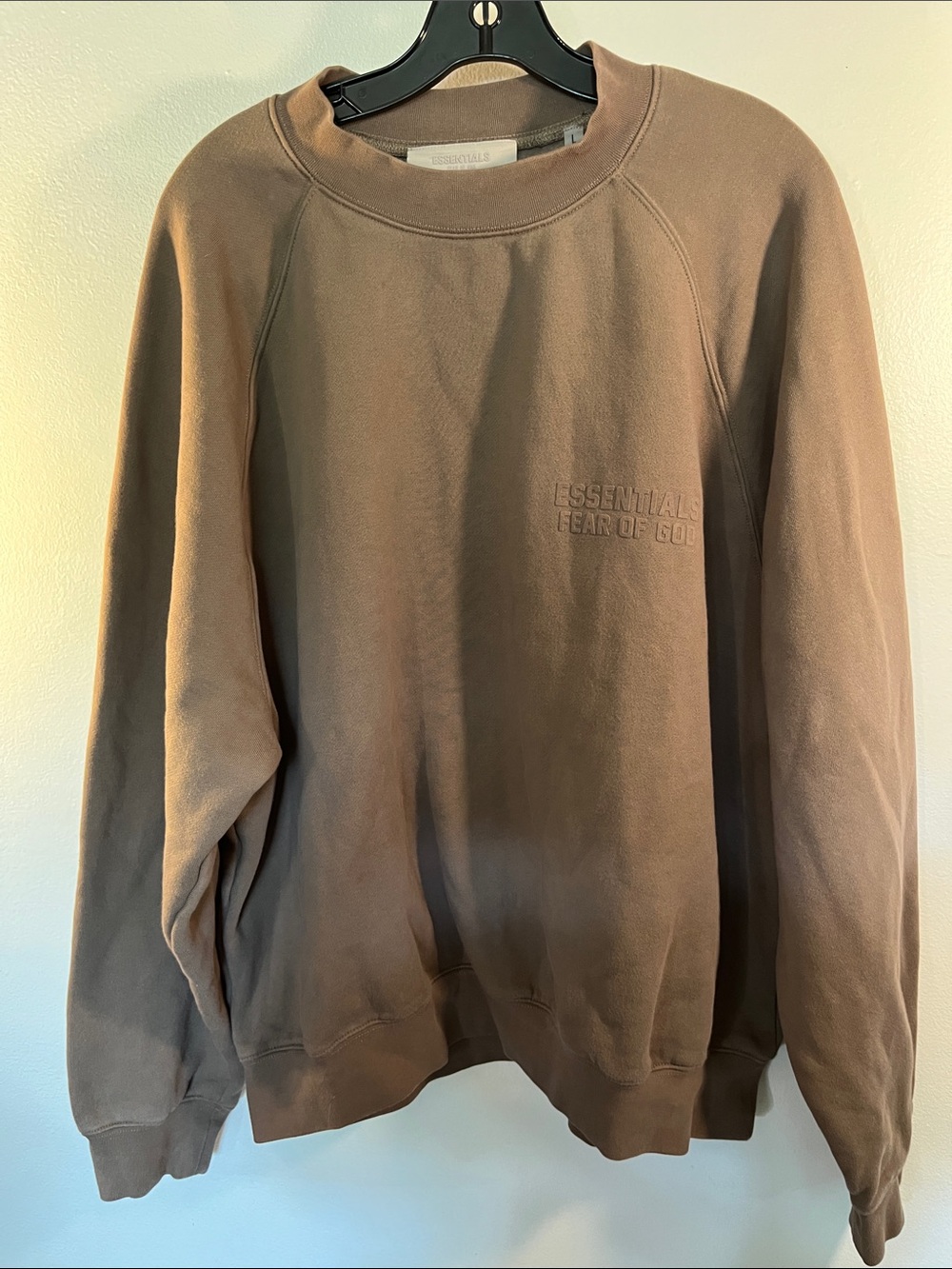 Essentials Men's Crewneck Sweatshirt in Brown